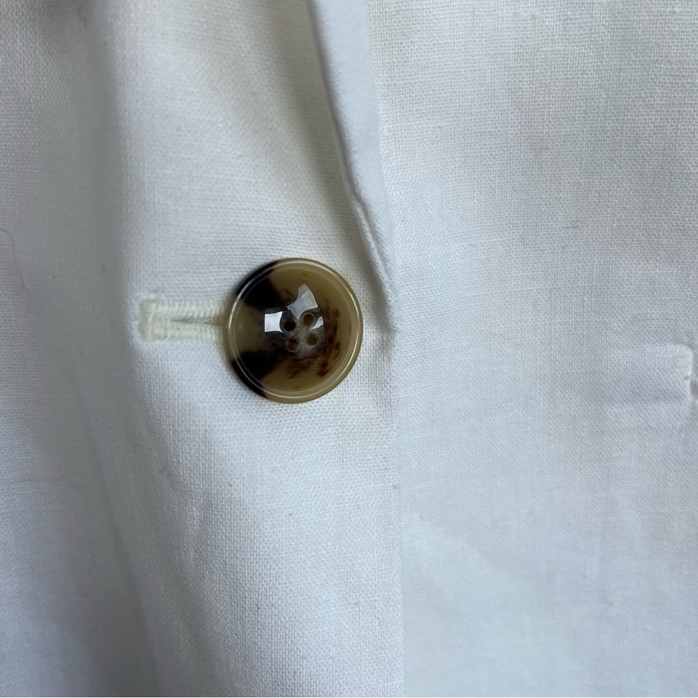 J.Crew Size 2 Petite linen-blend one-button blazer Women’s White - Picture 11 of 13